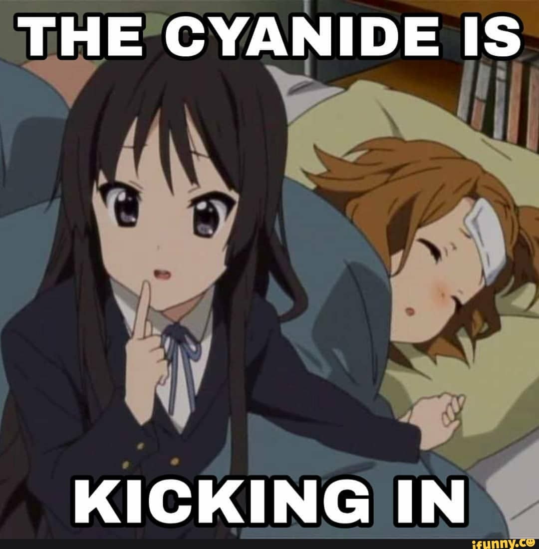 THE CYANIDE IS
e
KICKING IN
q