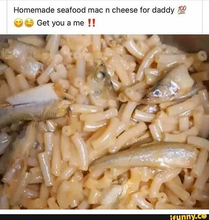 Homemade seafood mac n cheese for daddy
Get youame