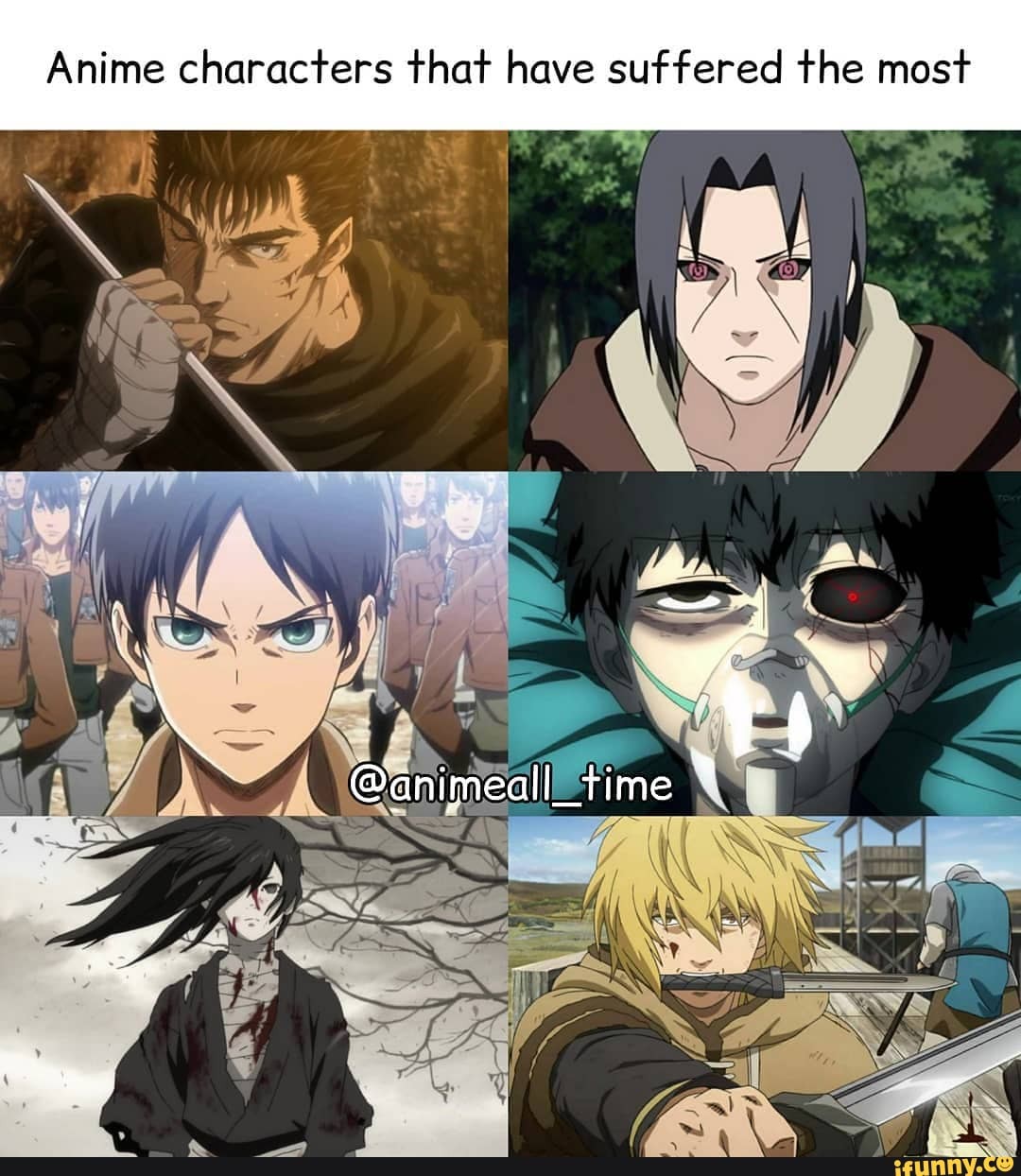 Anime characters that have suffered the most - iFunny