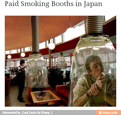 Paid Smoking Booths in Japan