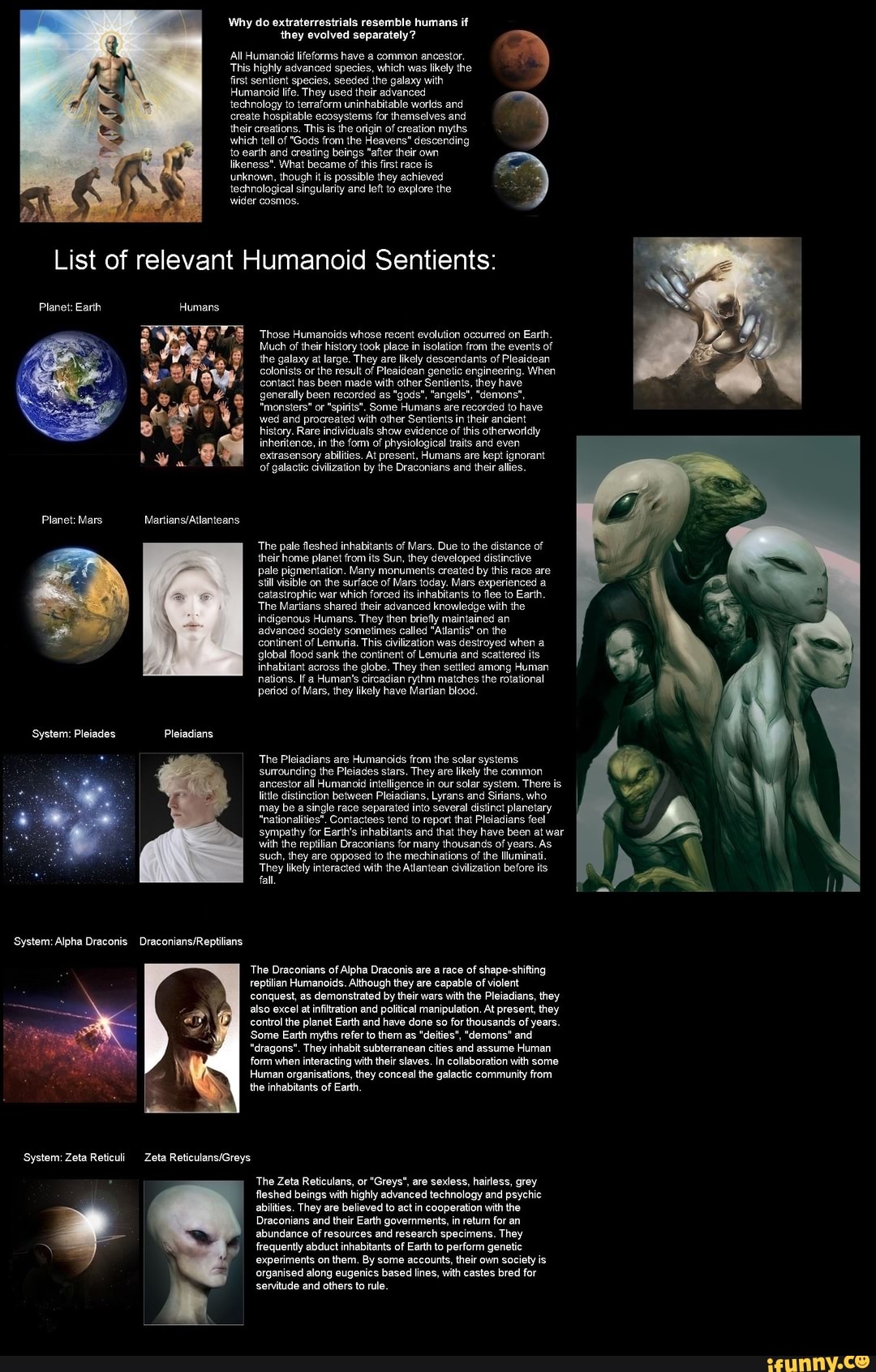 Why do extraterrestrials resemble humans if they evolved separately