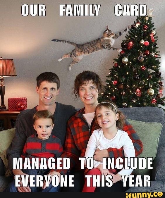 OUR FAMILY CARD
MANAGED TO INCLUDE EVERYONE THIS YEAR