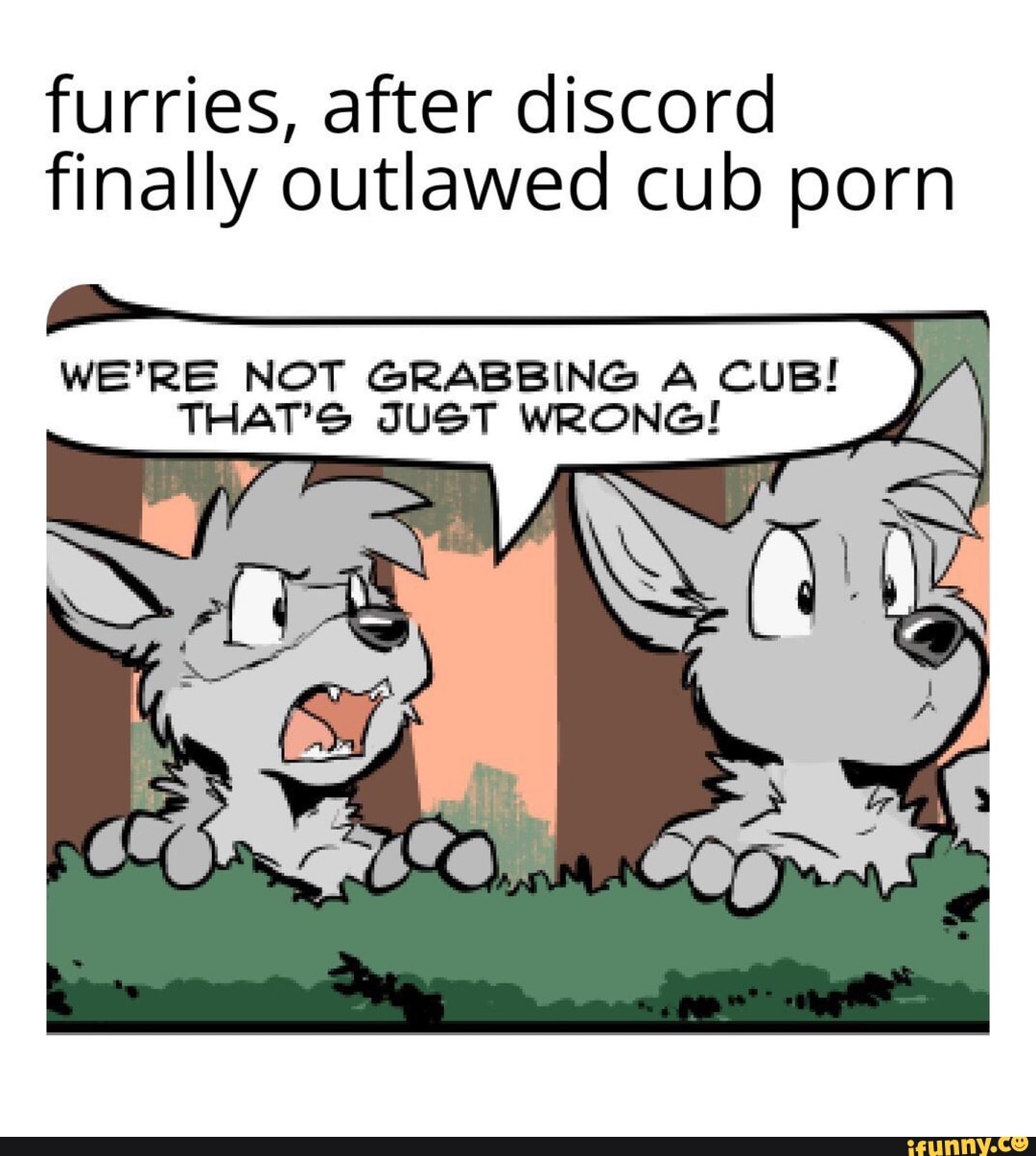 Furry Cub Porn Comics - Furries, after discord finally outlawed cub porn - iFunny :)