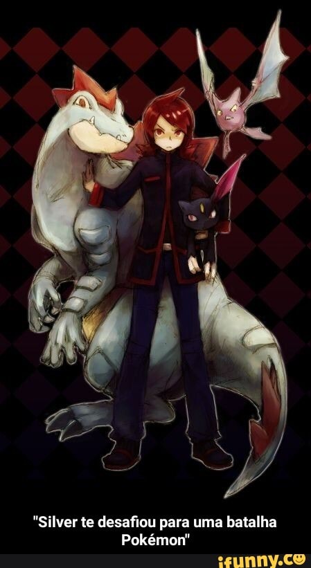 "Silver te desafiou para uma batalha
Pokémon' - "Silver te desafiou para uma batalha Pokémon"