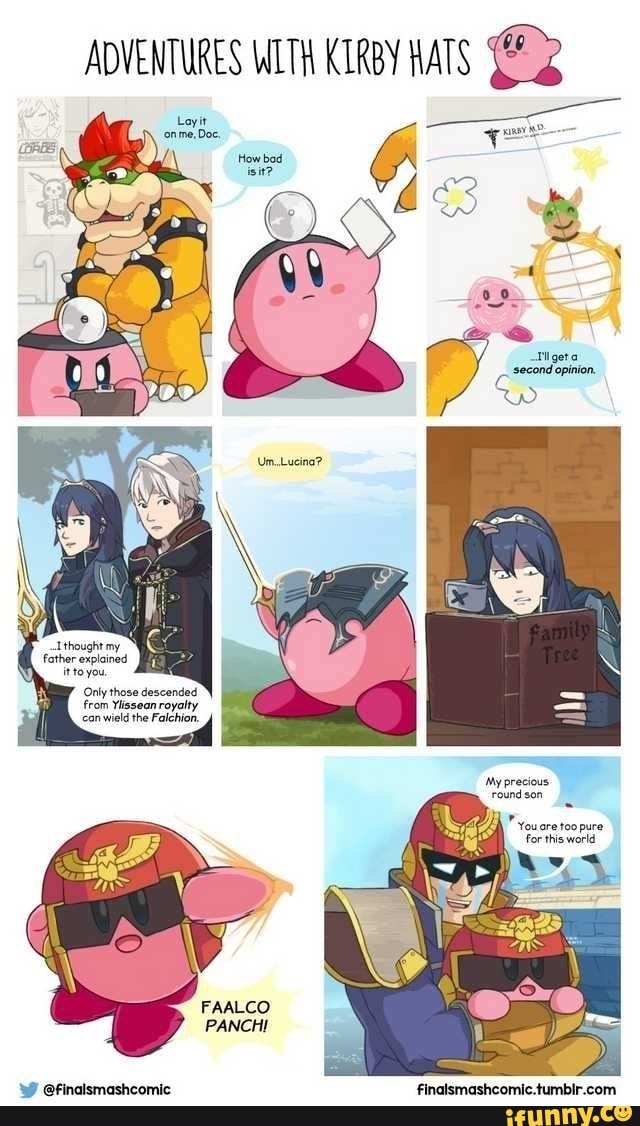 ADVENTURES WITH KIRBY HATS FAALCO PANCHI W @finalsmashcomic - iFunny Brazil