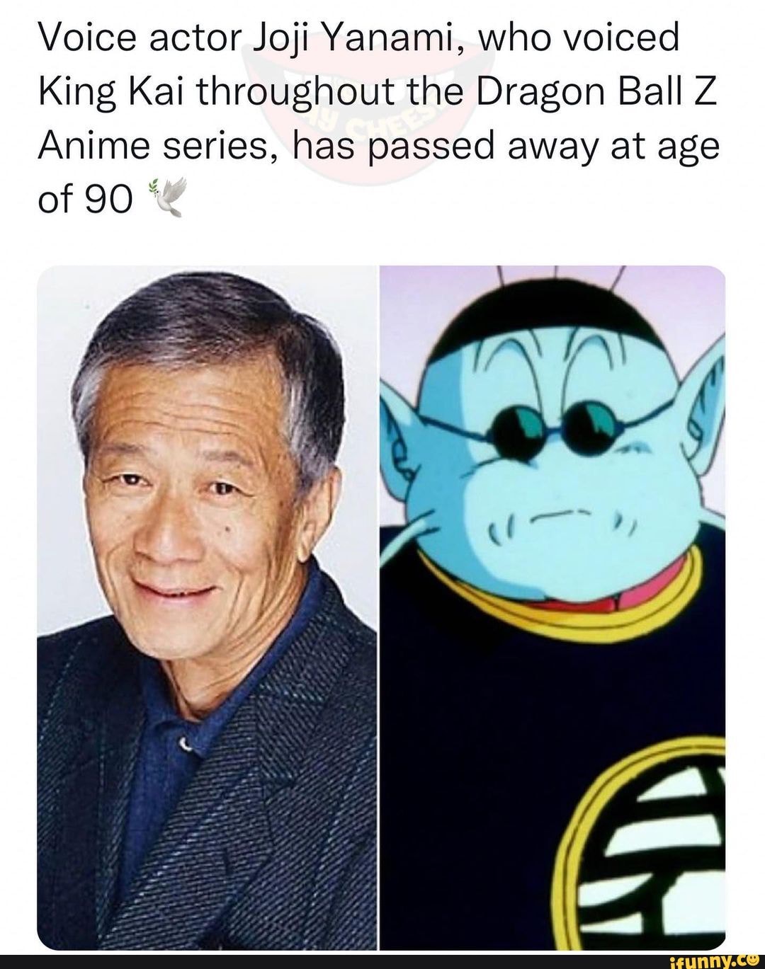 Dragon Ball Z Kai Voice Actors Voice actor Joji Yanami, who voiced King Kai throughout the Dragon Ball