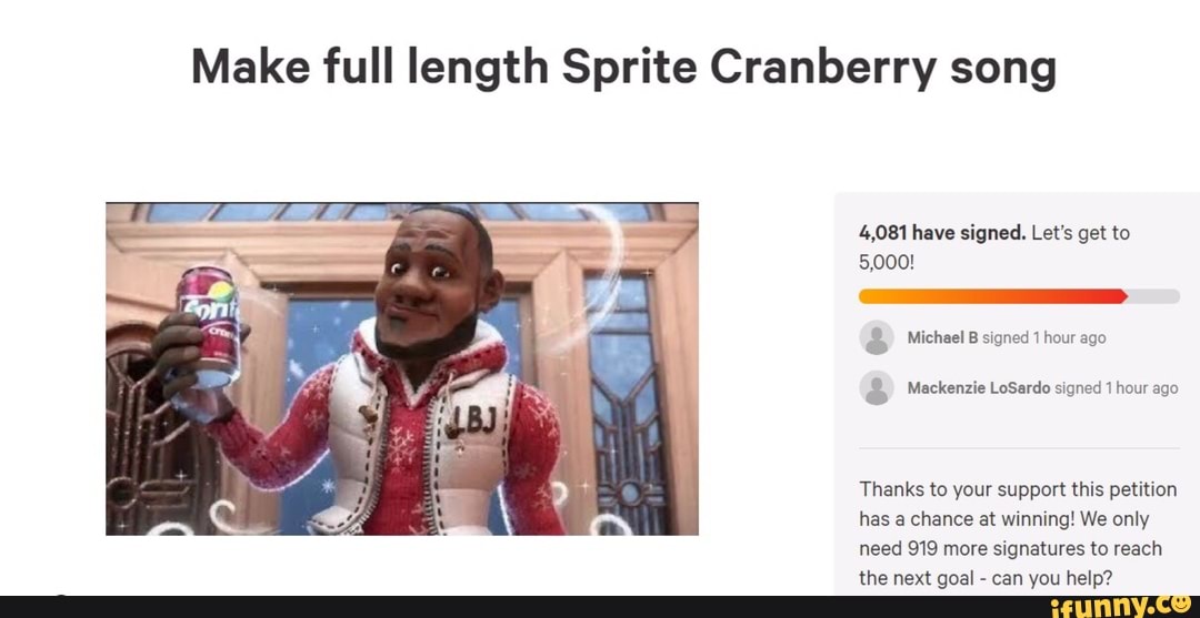Make Full Length Sprite Cranberry Song Ifunny