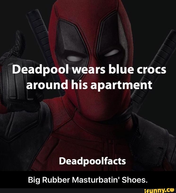 deadpool blue crocs