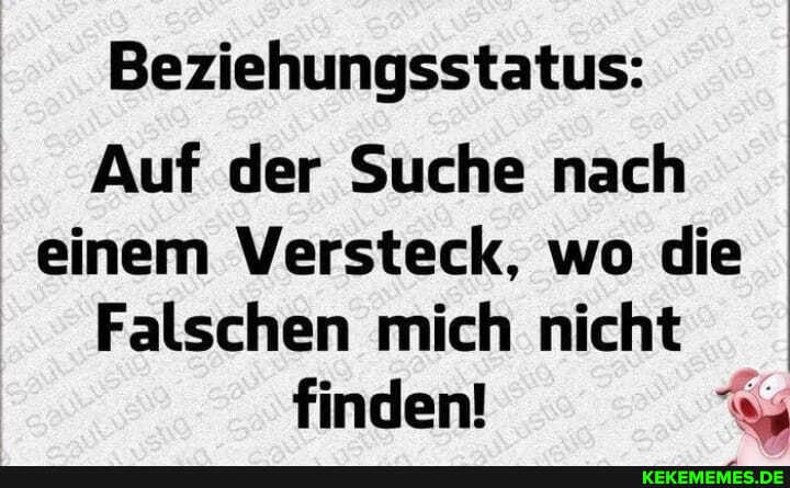 Auf der Suche nach
I einem Versteck, wo die
Falschen mich nicht finden!
