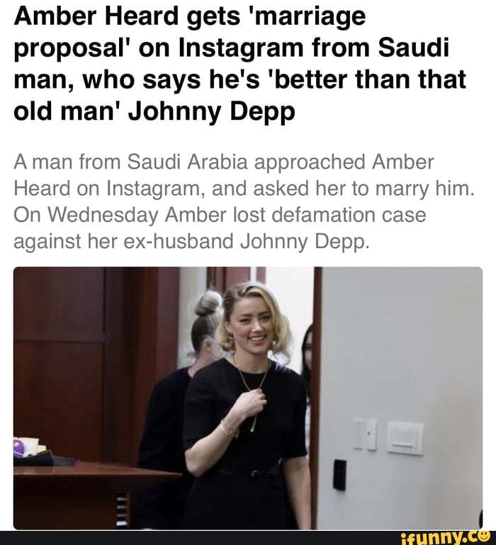 Amber Heard gets 'marriage proposal' on Instagram from Saudi man, who
