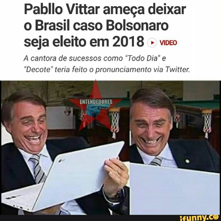 Pabllo Vittar ameça deixar
o Brasil caso Bolsonaro
seja eleito em 2018 voo
A cantora de sucessos como "Todo Dia" e
"Decote" teria feito o pronunciamento via Twitter.
