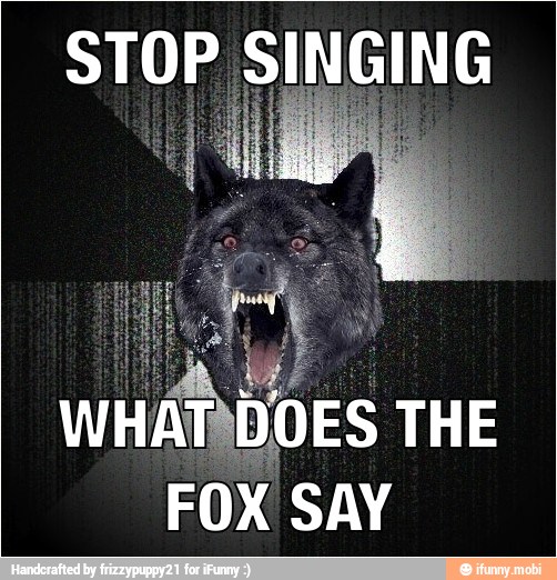 STOP SINGING
FOX SAY