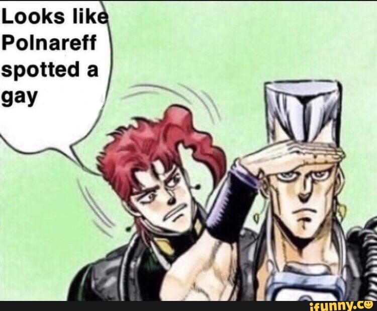 Looks like Polnareff spotted a gay - iFunny