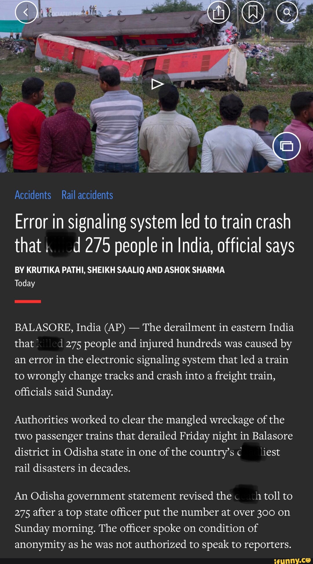 Accidents Rail Accidents Error In Signaling System Led To Train Crash ...