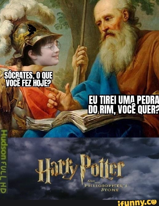 SÓCRATES. O QUE VOCÊ FEZ HOJE?
uospnH
EU TIREI UMA PEDRA DO RIM, VOCÊ QUER:
STONE