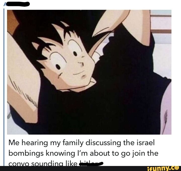 Me hearing my family discussing the israel bombings knowing I'm about to go join the
CONVO sounding like