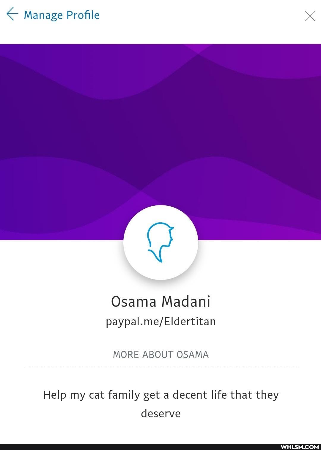 Manage Profile
Osama Madani
MORE ABOUT OSAMA
Help my cat family get a decent life that they deserve