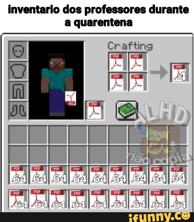 inventario dos professores durante
a quarentena