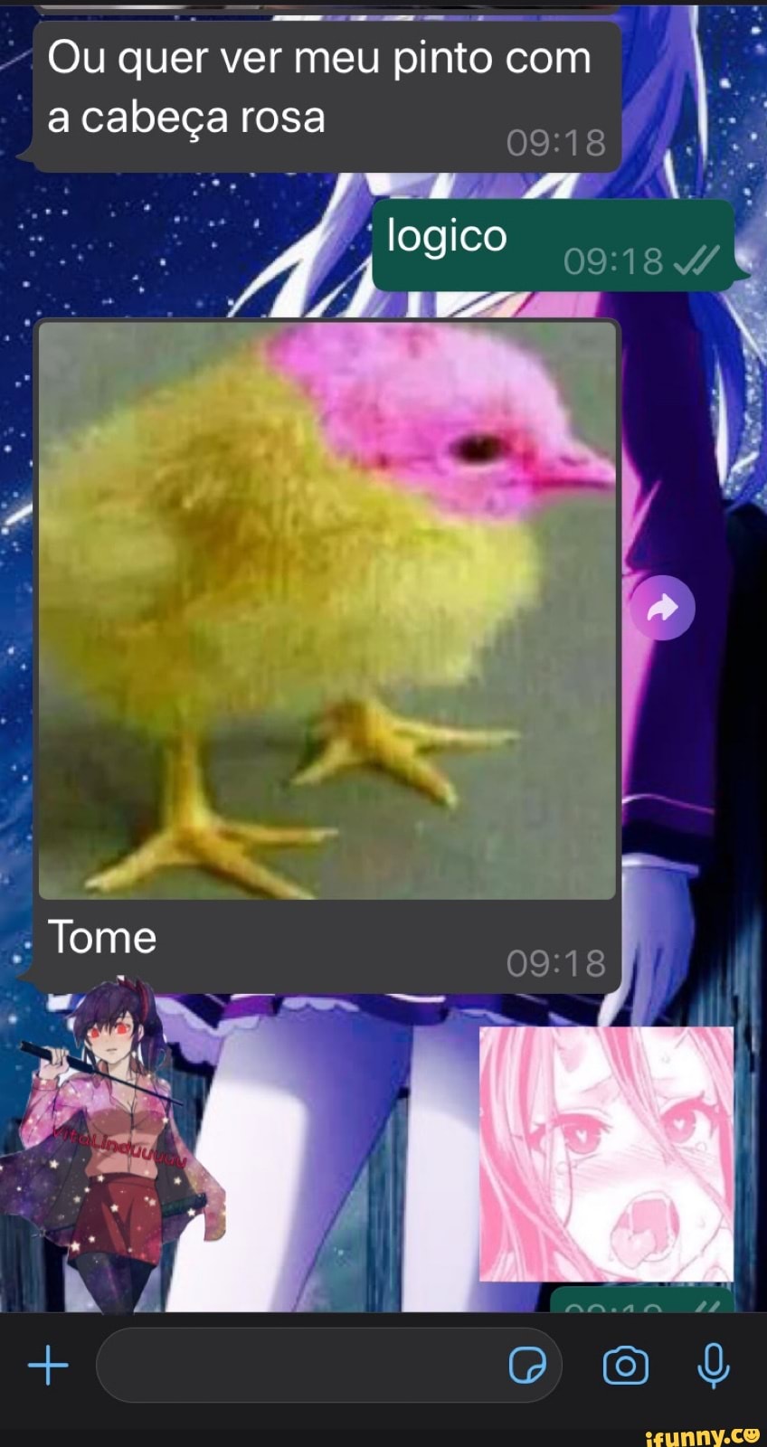 quer
ver meu pinto com
a cabeça rosa
SE a