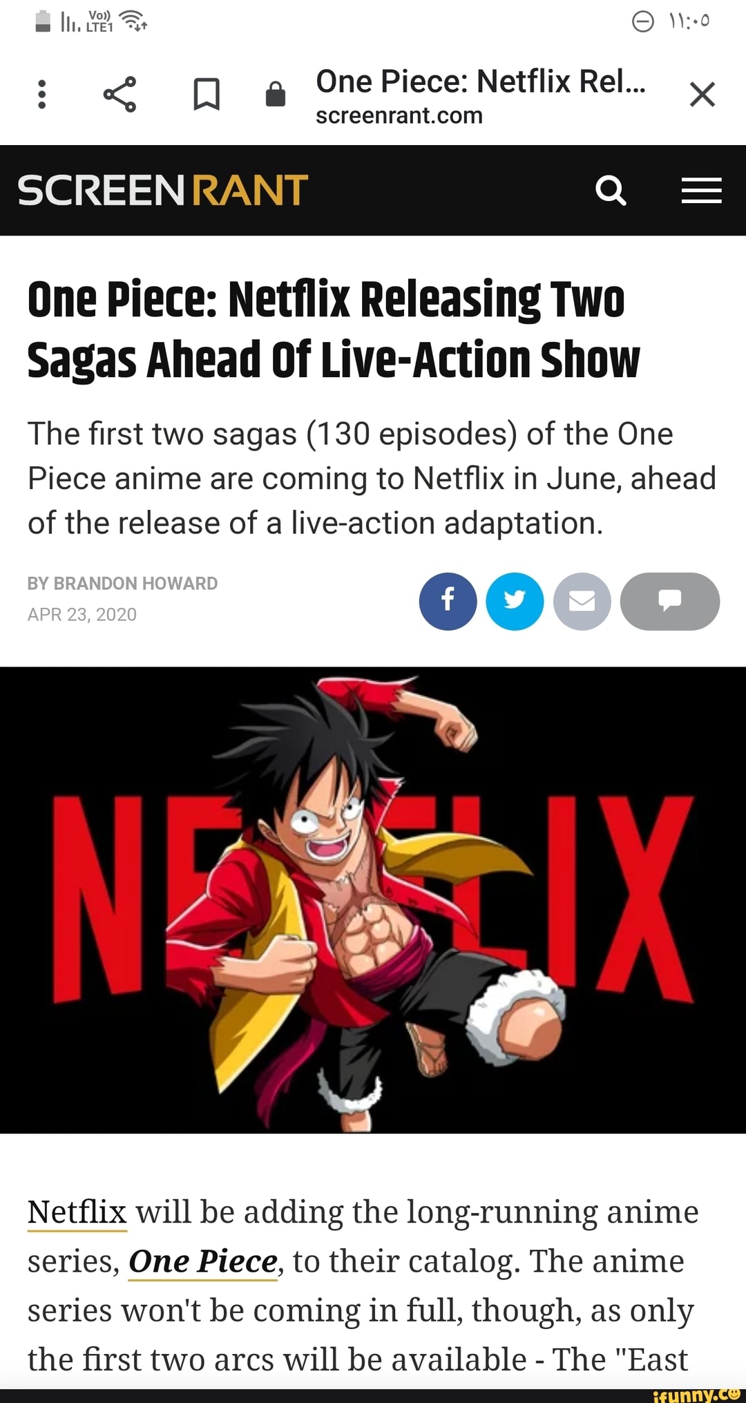 One Piece Live Action Release Date One Piece: Netflix Releasing Two Sagas Ahead Of Live-Action Show The first two sagas (130