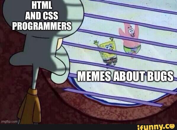 HTML AND CSS PROGRAMMERS MEMES ABOUT BUGS - iFunny