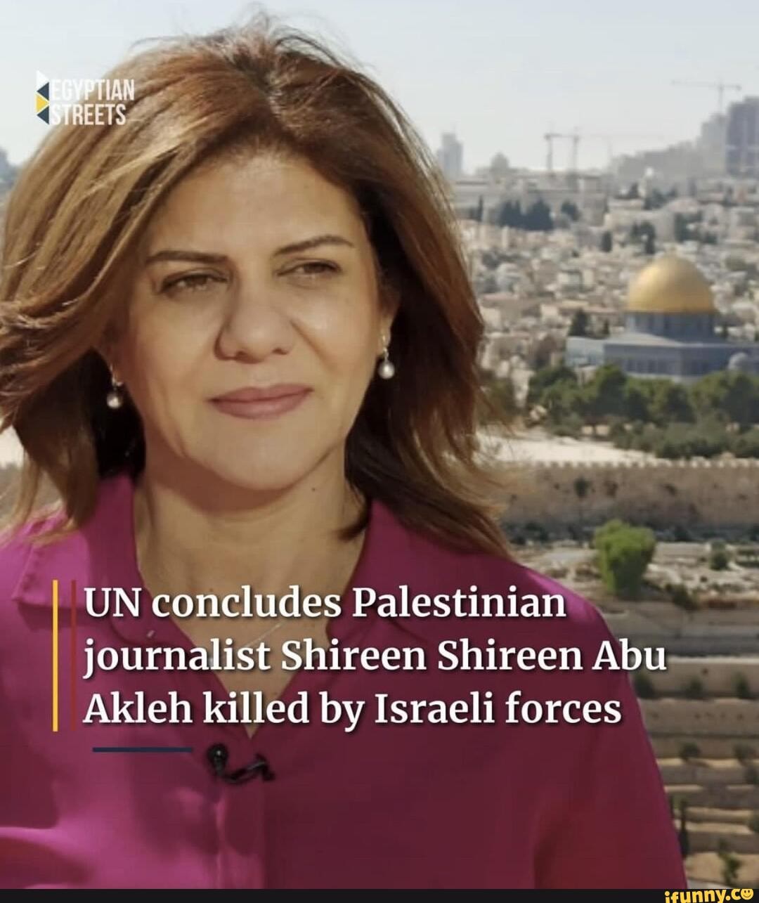 Shocker - St UN concludes Palestinian journalist Shireen Shireen Abu ...