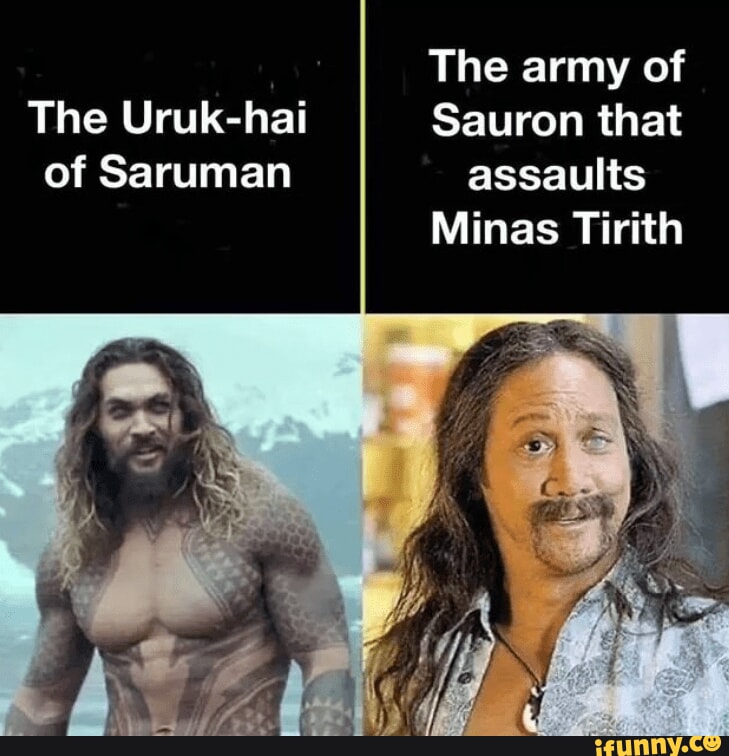 The army of The Uruk-hai Sauron that of Saruman assaults Minas Tirith
