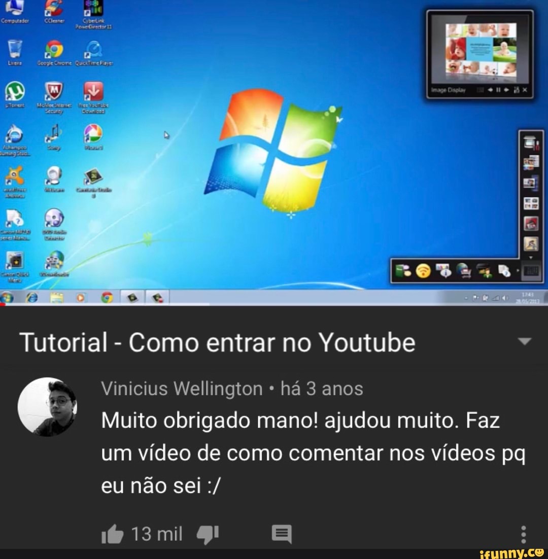 Tutorial - Como entrar no Youtulbe
Vinicius Wellington há 3 anos
Muito obrigado mano! ajudou muito. Faz um vídeo de como comentar nos vídeos pq
eu não sei
mil
