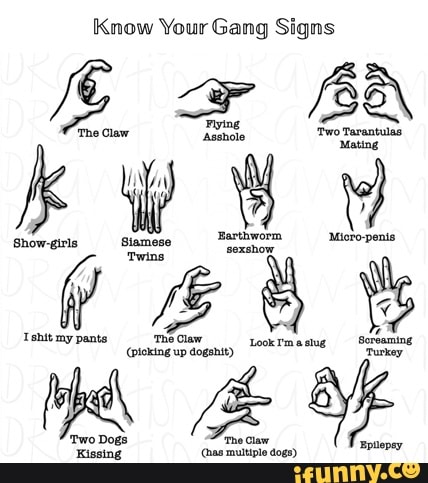 Know Your Gang Signs 'me Claw wo Tarantulas Snowgris siamese ...