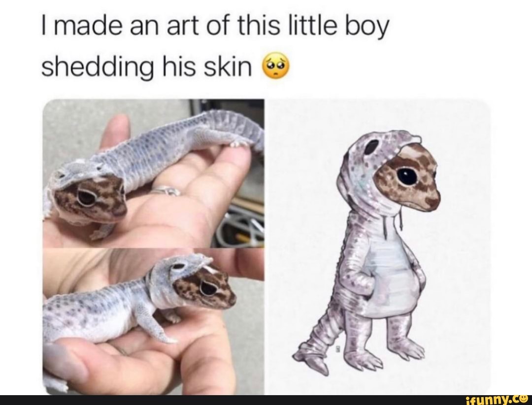 I made an art of this little boy shedding his skin @