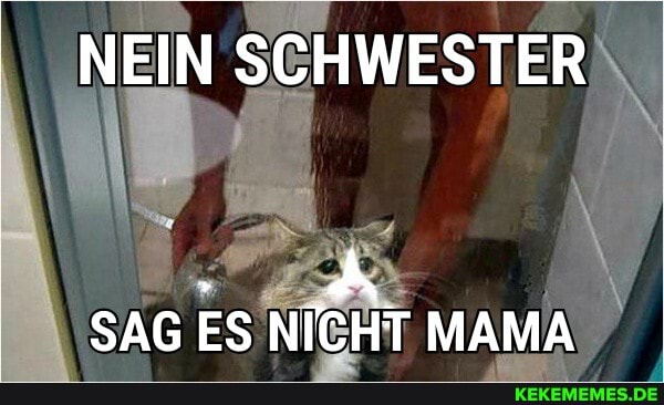 NEIN SCHWESTER
SAG ES NICHT MAMA