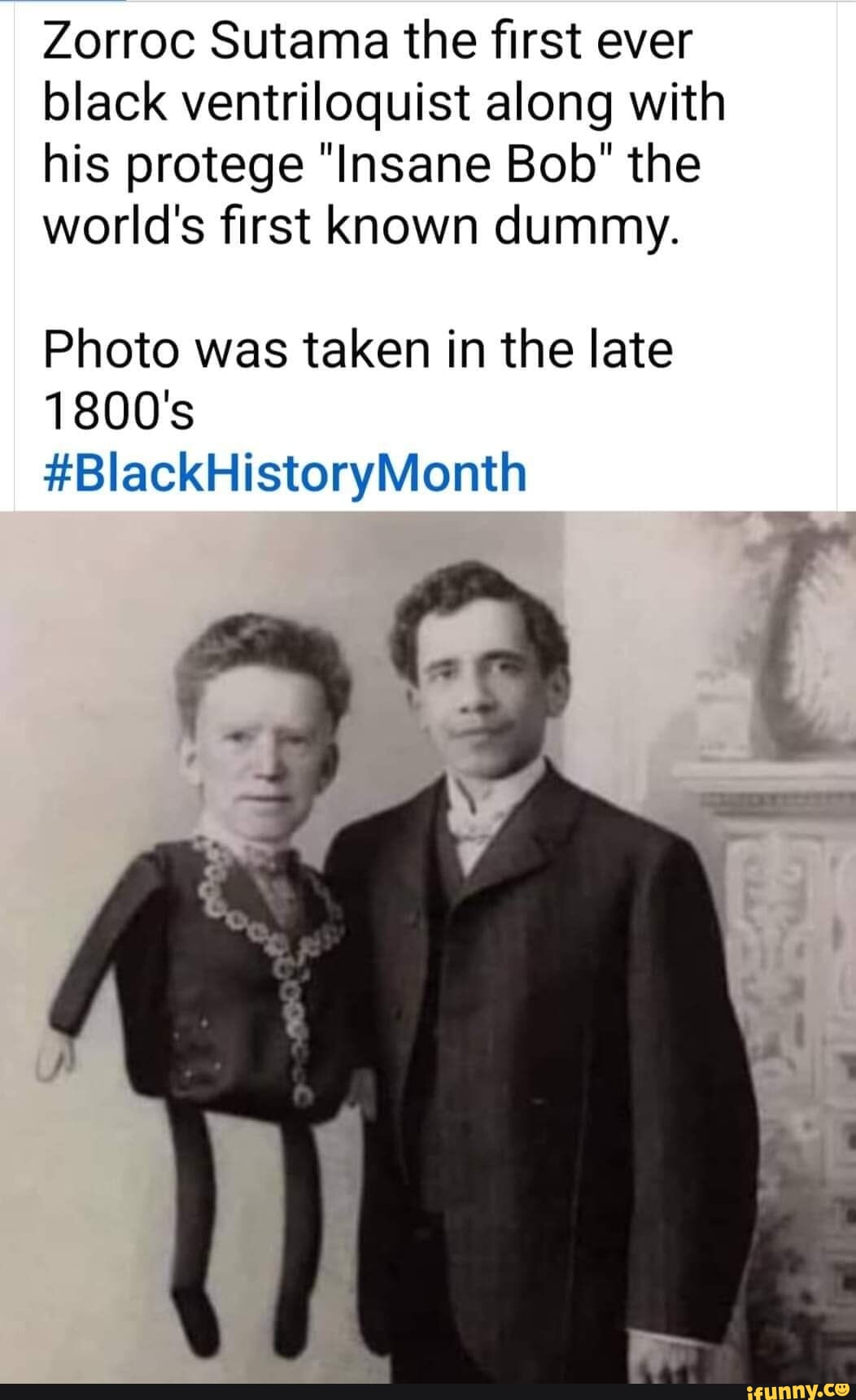 Zorroc Sutama the first ever black ventriloquist along with his protege