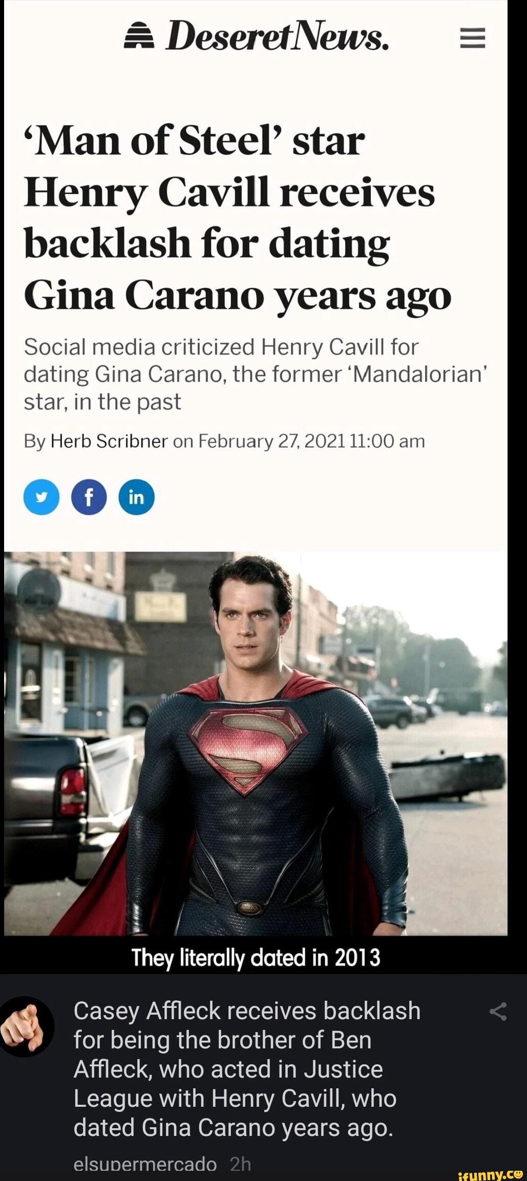 Gina Carano Dating Henry Cavill
