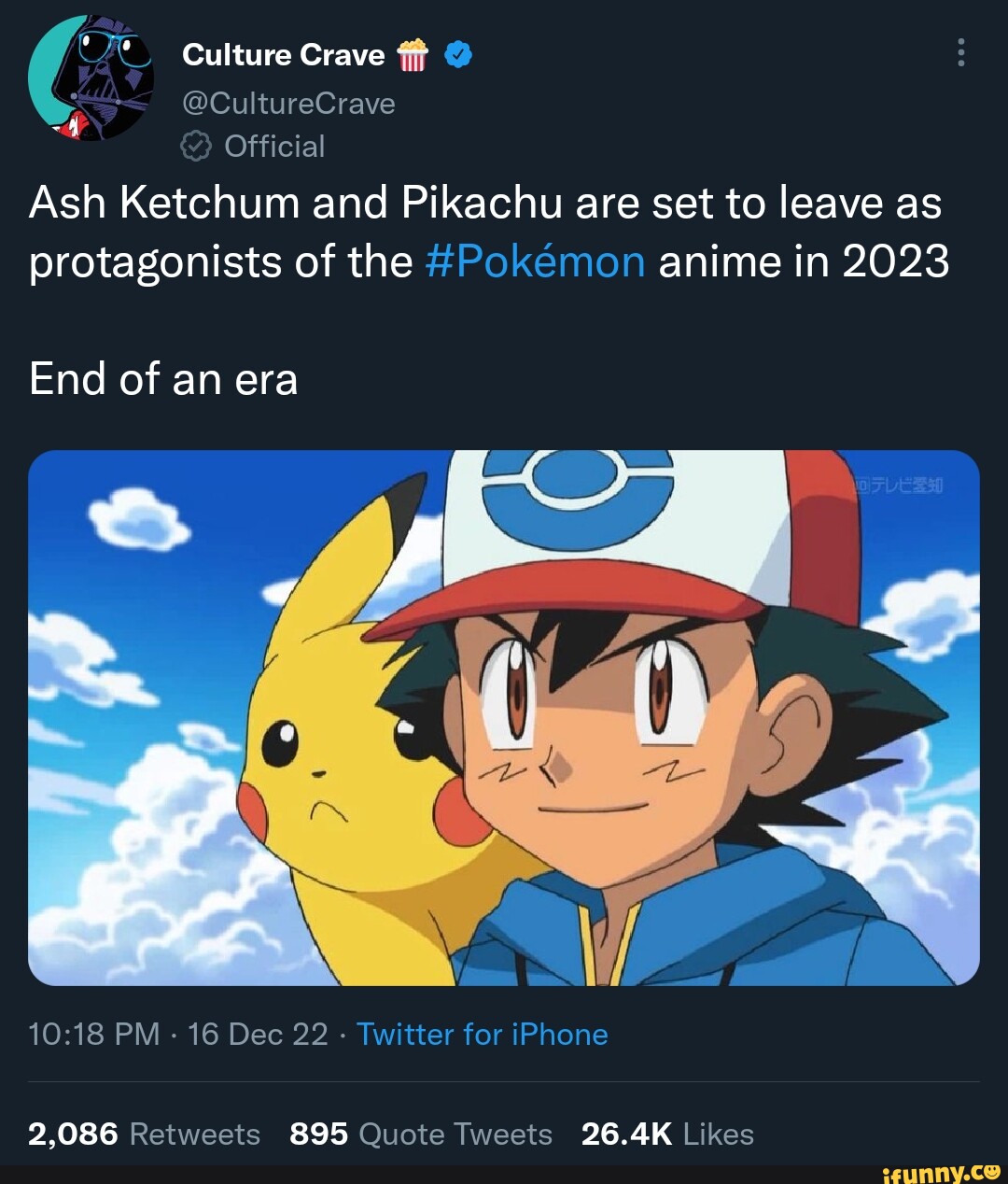 Ash Ketchum and Pikachu's time is about to come to an end