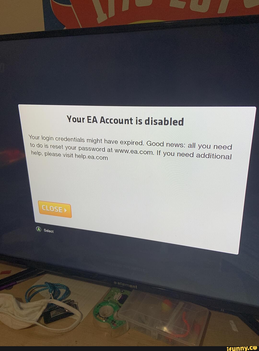 Your EA Account is disabled Your login do credentials reset your