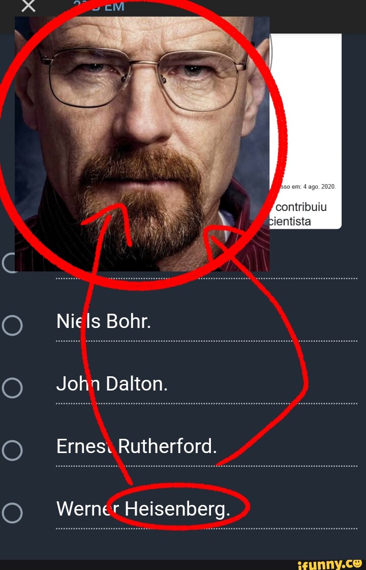 Ls Bohr. John Dalton. Ernesi Rutherford. Werner Heisenberg. iFunny Brazil