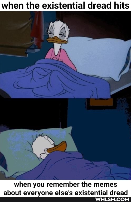 when the existential dread hits
when you remember the memes