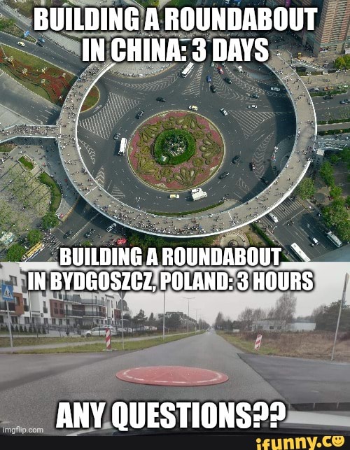 BUILDING A ROUNDABOUT INCHINA 3 DAYS BUILDING A ROUNDABOUT. IN