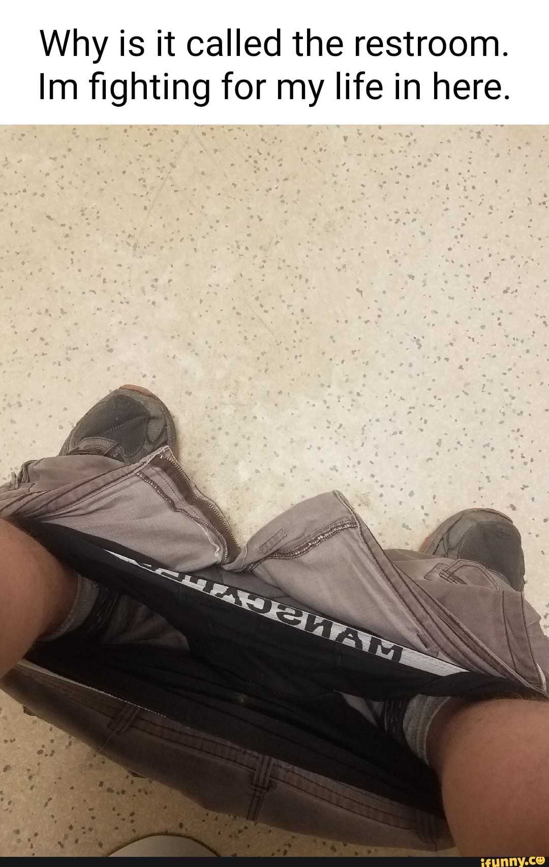 Why is it called the restroom. Im fighting for my life in here. - iFunny