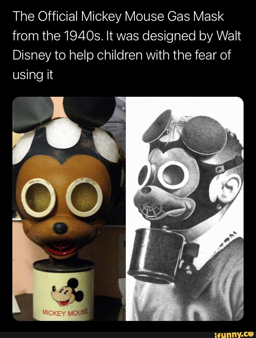 1930s mickey mouse gas mask