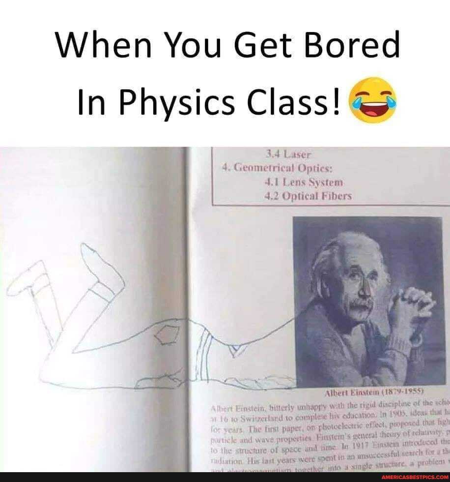 When You Get Bored
In Physics Class!
3.4 Laser
4. Geometrical Opties:
4.1 Lens System
4.2 Optical Fibers
'Atbert Einstein (1879-19SS)
acho
ch
Finetein, bitterly unhappy with the rigid disciptine of the to compleie Hiv education: In 1905, years The first paper, offect, nid have propeities