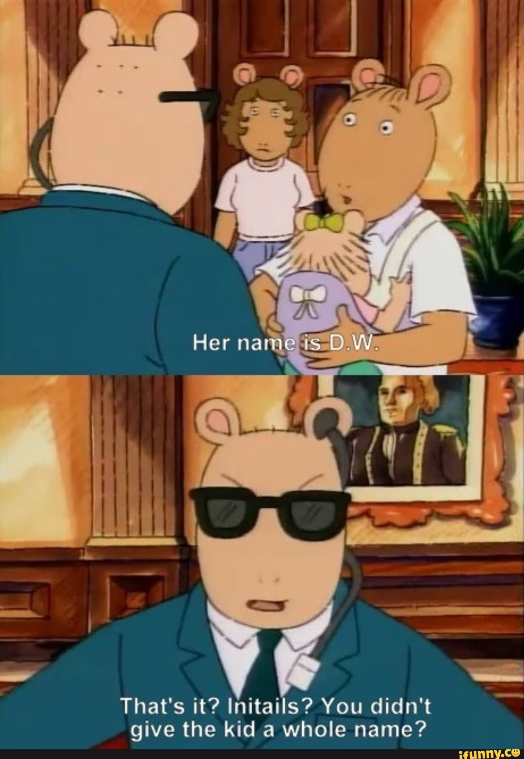 Her name
That's it? Initails? You didn't give the kid a whole name?