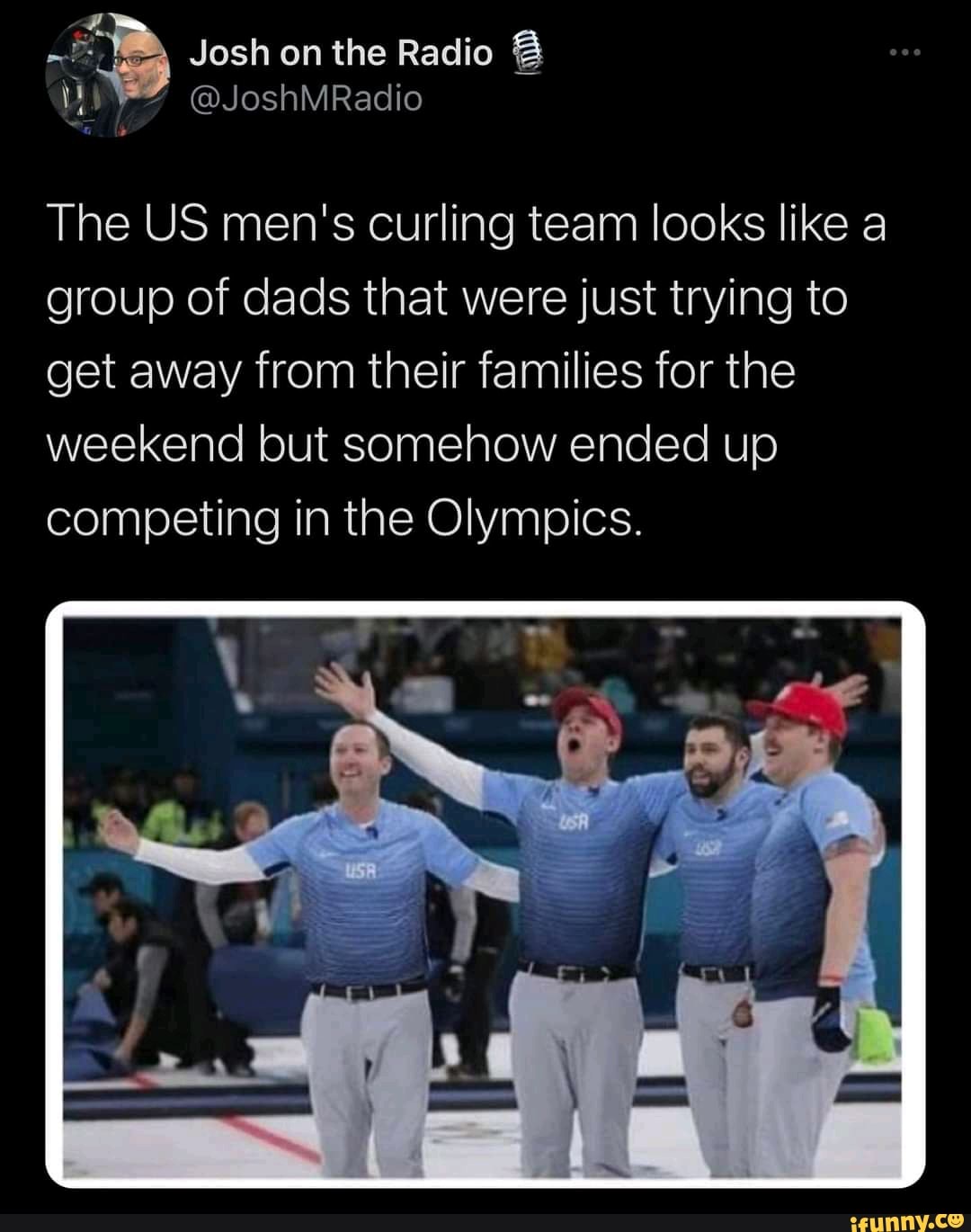 Josh On The Radio The Us Men S Curling Team Looks Like A Group Of Dads That