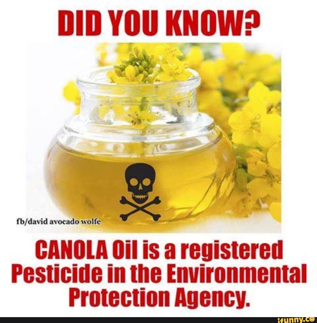DID YOU KNOW? avocado wolfe CANOLA Oil is registered Pesticide in the