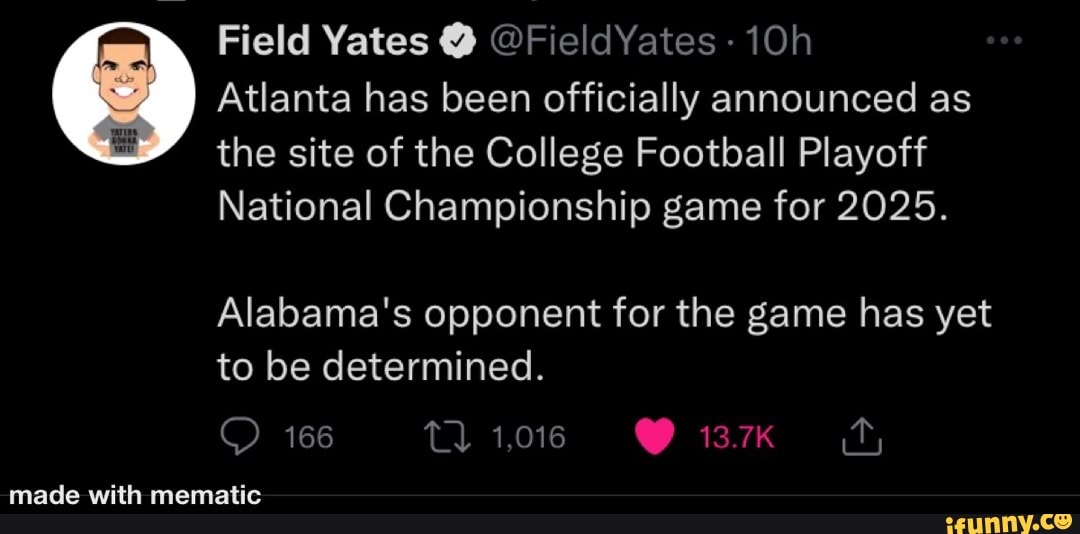 Field Yates FieldYates Atlanta has been officially announced as the