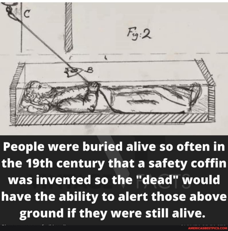 People were buried alive so often in the 19th century that a safety coffin was invented so the "dead" would have the ability to alert those above ground if they were still alive.