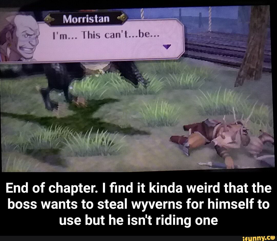 cam -be...
End of chapter. I find it kinda weird that the boss wants to steal wyverns for himself to use but he isn't riding one - End of chapter. I find it kinda weird that the boss wants to steal wyverns for himself to use but he isn't riding one
