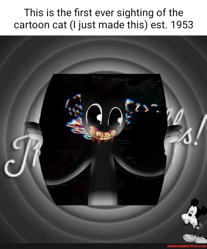 This is the first ever sighting of the cartoon cat (I just made this