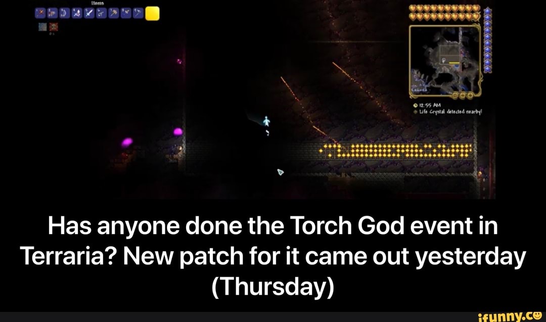 Has anyone done the Torch God event in Terraria? New patch for it came