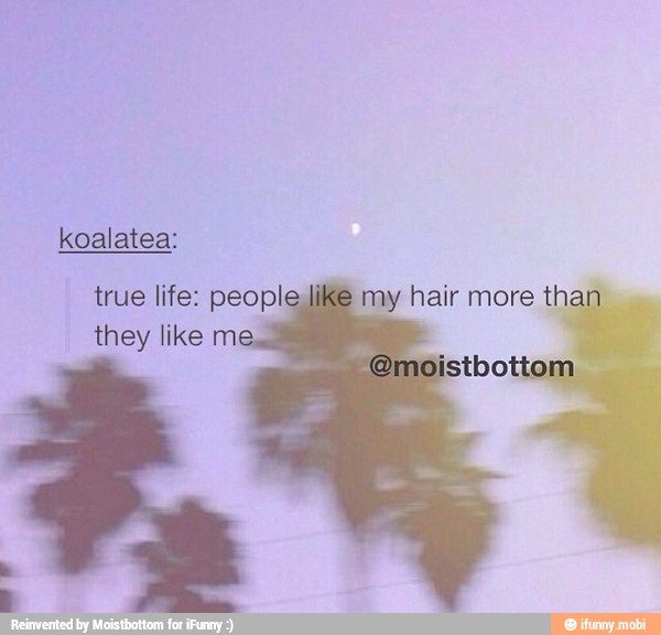 true life: peopl
they like m
my hair more than